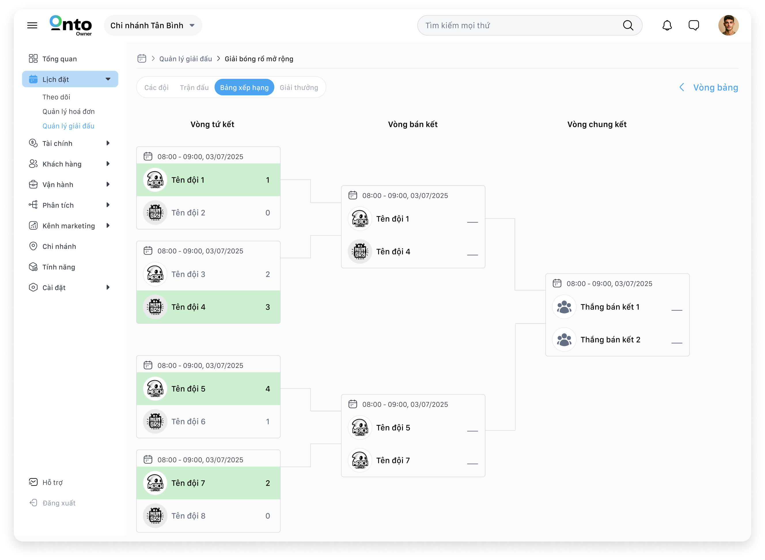 Quản lý giải đấu