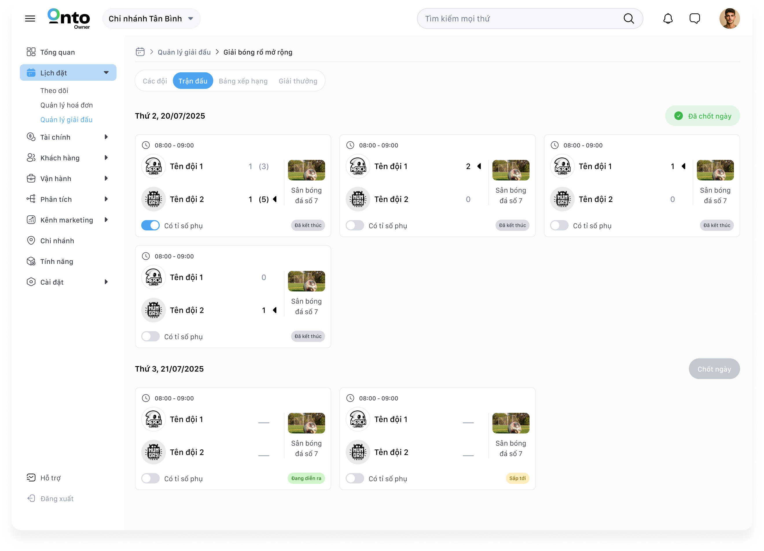 Quản lý giải đấu